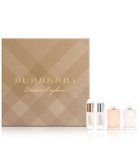 burberry 4 pc women's coffret miniature gift set|Burberry Her/Goddess 4.